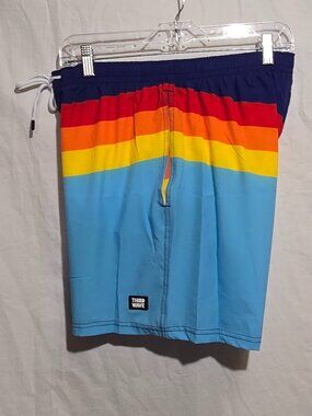 NWT - Third Wave Pocketed 5"IS Swim Trunks - Striped Vintage - Sz L*